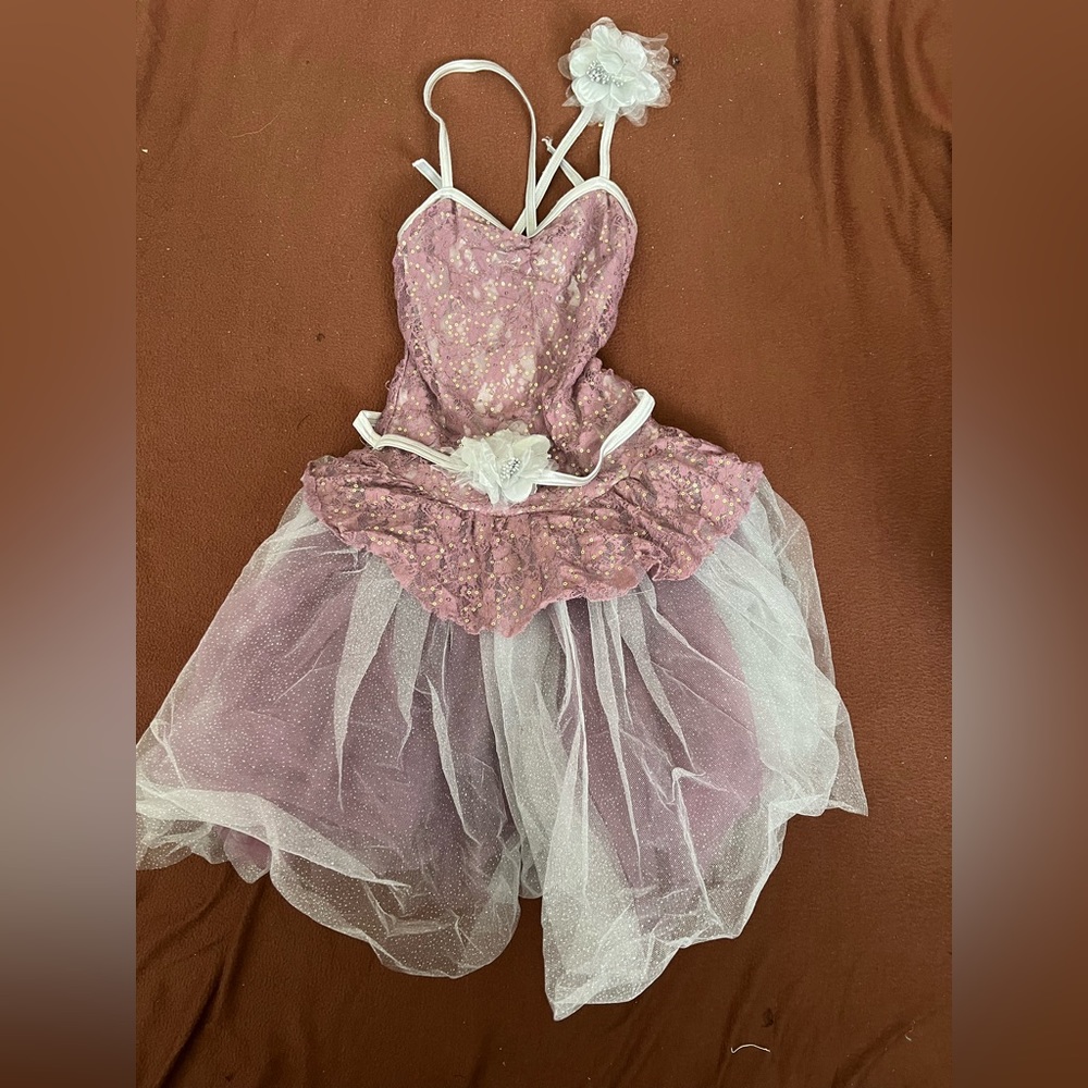 Weissman Ballet Dance Costume Purple/Gray Small A… - image 1